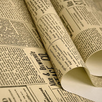 Black & White Vintage Retro Newspaper Print Wallpaper