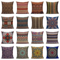18" Multi-Color Ethnic Bohemian Pattern Throw Pillow Cover