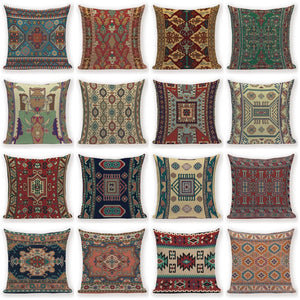 18" Vintage Ethnic Bohemian Pattern Throw Pillow Cover