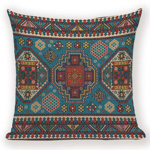 18" Vintage Ethnic Bohemian Pattern Throw Pillow Cover