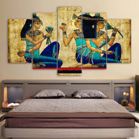 5-Piece Ancient Egyptian Women Canvas Wall Art