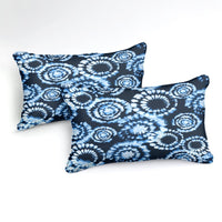 2/3-Piece Dark Blue Tie-Dye Pattern Duvet Cover Set