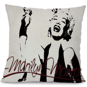 18" Retro Marilyn Monroe Portrait Throw Pillow Cover