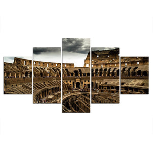 5-Piece Ancient Roman Colosseum Canvas Wall Art