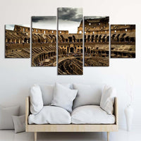 5-Piece Ancient Roman Colosseum Canvas Wall Art