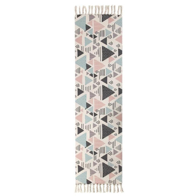 Woven Multi-Color Ethnic Boho Pattern Accent Throw Rug