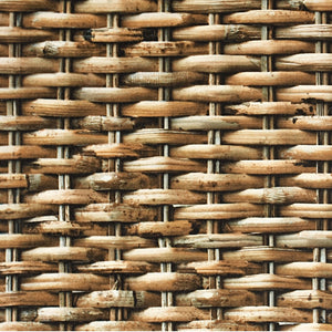 Vinyl Faux Weaved Bamboo Rattan Print Wallpaper