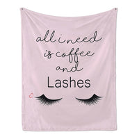 Women's Eyelashes Beautiful Eyes Fleece Throw Blanket