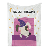 Sleeping Cartoon Animal Dream Fleece Throw Blanket