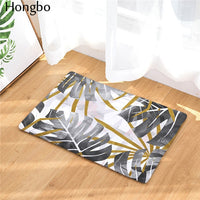 Multi-Color Tropical Leaf Print Door / Floor Mat