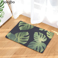 Multi-Color Tropical Leaf Print Door / Floor Mat