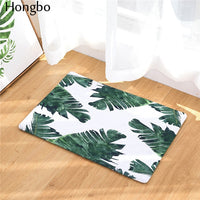 Multi-Color Tropical Leaf Print Door / Floor Mat