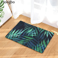 Multi-Color Tropical Leaf Print Door / Floor Mat