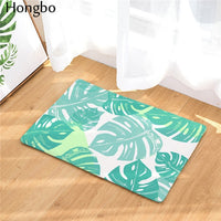 Multi-Color Tropical Leaf Print Door / Floor Mat