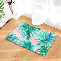 Multi-Color Tropical Leaf Print Door / Floor Mat