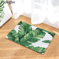 Multi-Color Tropical Leaf Print Door / Floor Mat