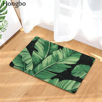 Multi-Color Tropical Leaf Print Door / Floor Mat