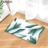 Multi-Color Tropical Leaf Print Door / Floor Mat