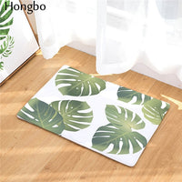 Multi-Color Tropical Leaf Print Door / Floor Mat