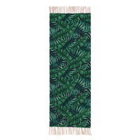 Woven Tropical Palm Leaf Pattern Accent Throw Rug