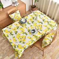 Yellow Lemon Fruit Pattern Waterproof Tablecloth