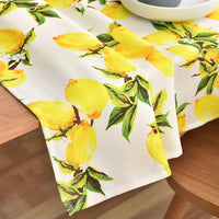 Yellow Lemon Fruit Pattern Waterproof Tablecloth