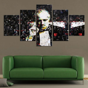 5-Piece Abstract Godfather Movie Canvas Wall Art