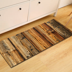 Natural Wood Print Door Mat / Floor Runner