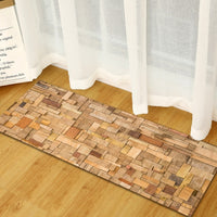 Natural Wood Print Door Mat / Floor Runner