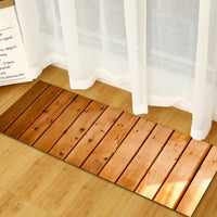 Natural Wood Print Door Mat / Floor Runner