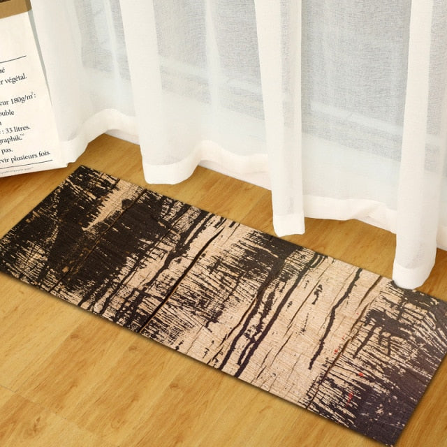 Natural Wood Print Door Mat / Floor Runner