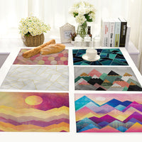 Abstract Geometric Pattern Scenic Table Placemat