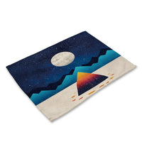 Abstract Geometric Pattern Scenic Table Placemat