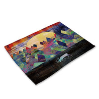 Abstract Geometric Pattern Scenic Table Placemat