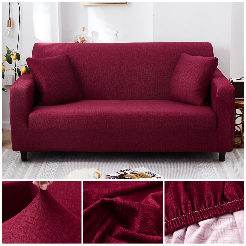 Simple Texture Pattern Elastic Sofa Couch Cover