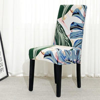 Colorful Tropical Palm Leaf Print Dining Chair Cover