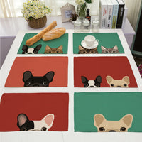 Peek-A-Boo Puppy Dog / Kitty Cat Table Placemat