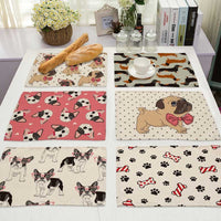 Cute Cartoon Puppy Dog Print Table Placemat