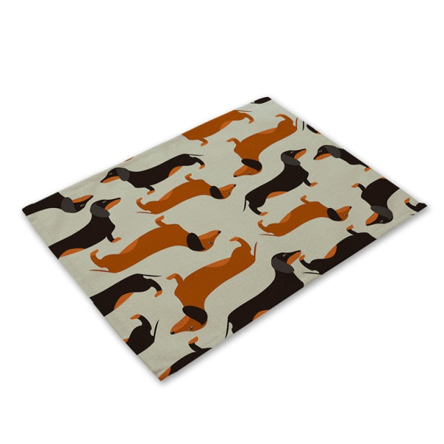 Cute Cartoon Puppy Dog Print Table Placemat
