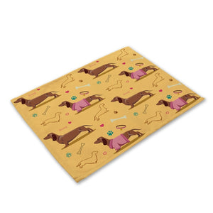 Cute Cartoon Puppy Dog Print Table Placemat