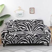 Black & White Zebra Print Pattern Sofa Couch Cover