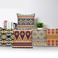 18" Multi-Color Bohemian Ethnic Pattern Throw Pillow Cover