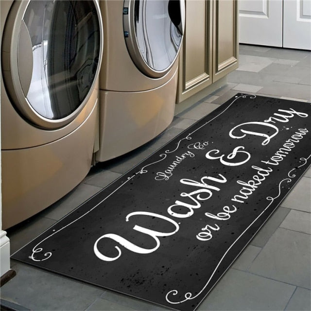 Vintage Laundry Room Sign Door Mat / Floor Runner