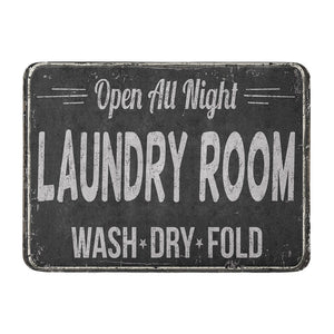 Vintage Laundry Room Sign Door Mat / Floor Runner