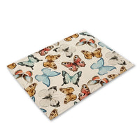 Multi-Color Flying Butterfly Print Table Placemat