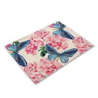 Multi-Color Flying Butterfly Print Table Placemat