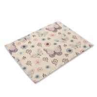 Multi-Color Flying Butterfly Print Table Placemat