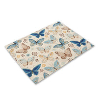 Multi-Color Flying Butterfly Print Table Placemat