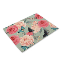 Multi-Color Flying Butterfly Print Table Placemat