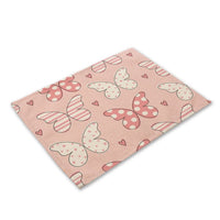 Multi-Color Flying Butterfly Print Table Placemat